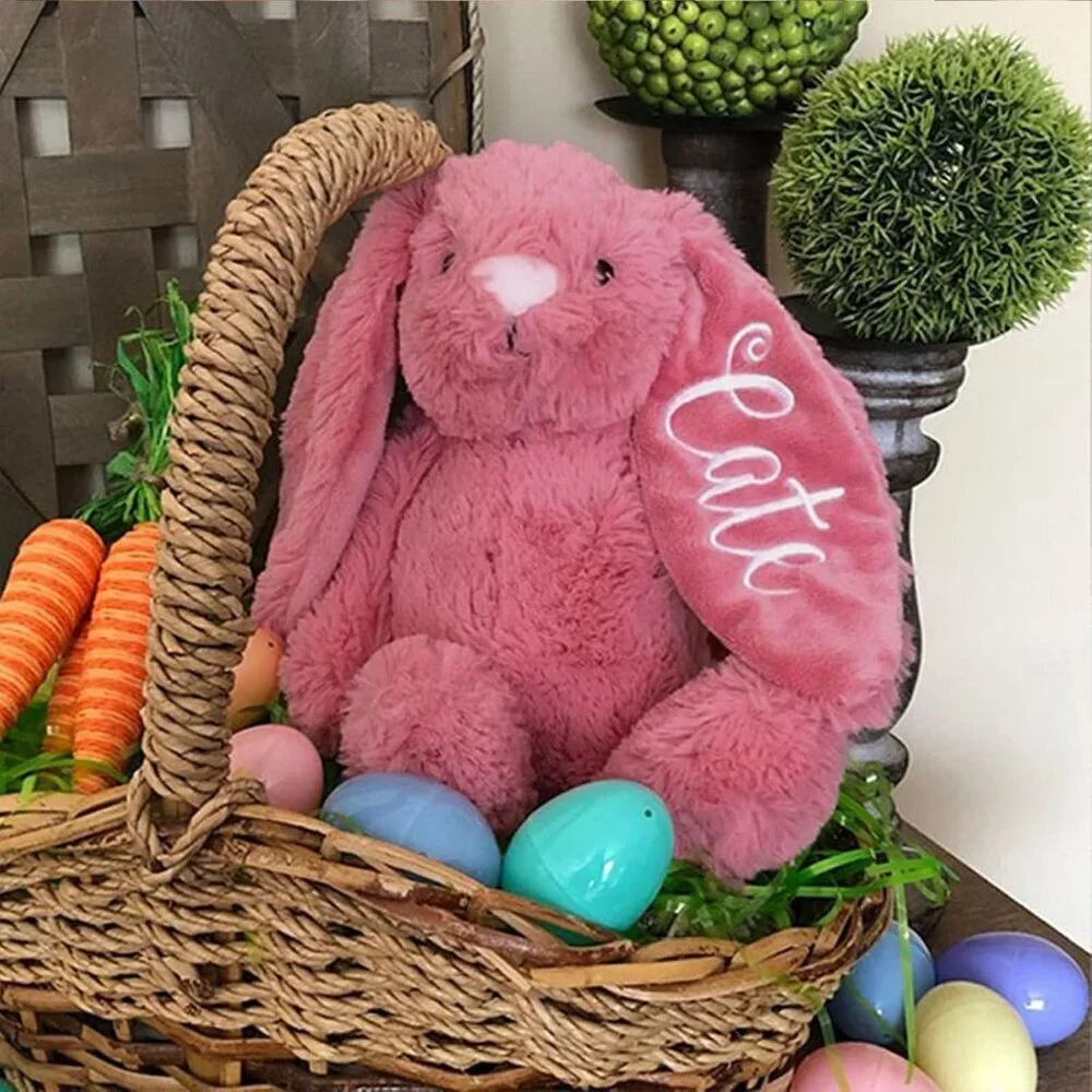 Personalised Embroidered Plush Bunny Custom Plush Toy Child's Easter